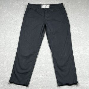 Frank & Eileen Pants 00 Black Wicklow Italian Chino Stretch Raw Hem Performance